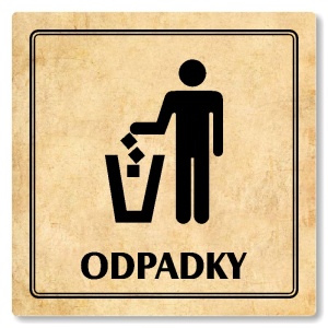 Odpadky, 80x80mm, pergamen, Utah